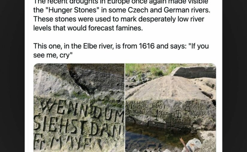 ¿Están surgiendo ‘piedras del hambre’ a lo largo de los ríos de Europa debido a la sequía de 2022?